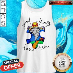official-autism-good-things-take-time tank-top