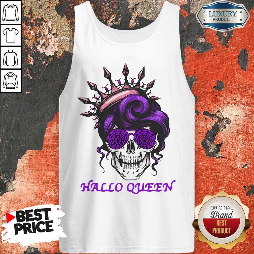 Official Sugar Skull Hallo Queen Shirt Official Sugar Skull Hallo Queen tank-top