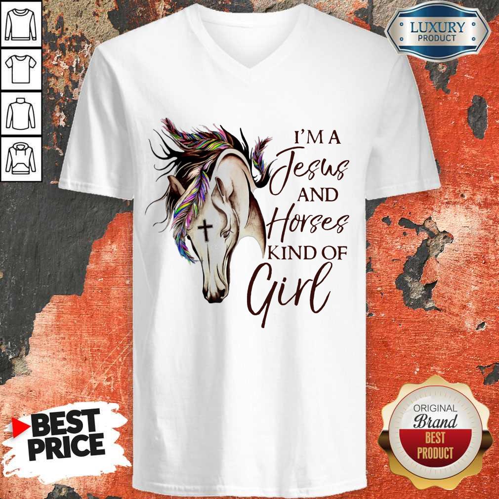 top-im-a-jesus-and-horses-kind-of-girl v-neck top-im-a-jesus-and-horses-kind-of-girl v-neck