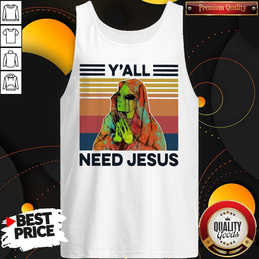 Y’all Need Jesus Alien Vintage Retro Shirt
