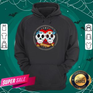 Amor Sugar Skull Couple Dia De Muertos Hoodie