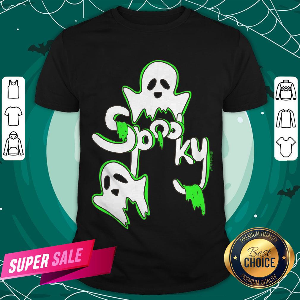 Awesome Spooky Ghosts With Green Slime T-Shirt Awesome Spooky Ghosts With Green Slime T-Shirt