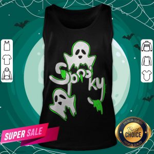 Awesome Spooky Ghosts With Green Slime Tank Top