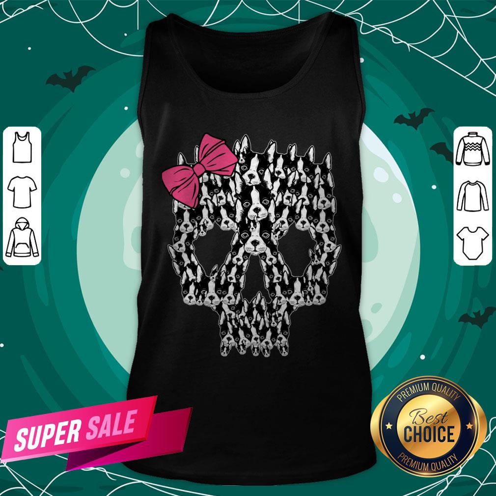 Boston Terrier Sugar Skull Day Of The Dead Muertos Shirt Boston Terrier Sugar Skull Day Of The Dead Muertos Tank Top