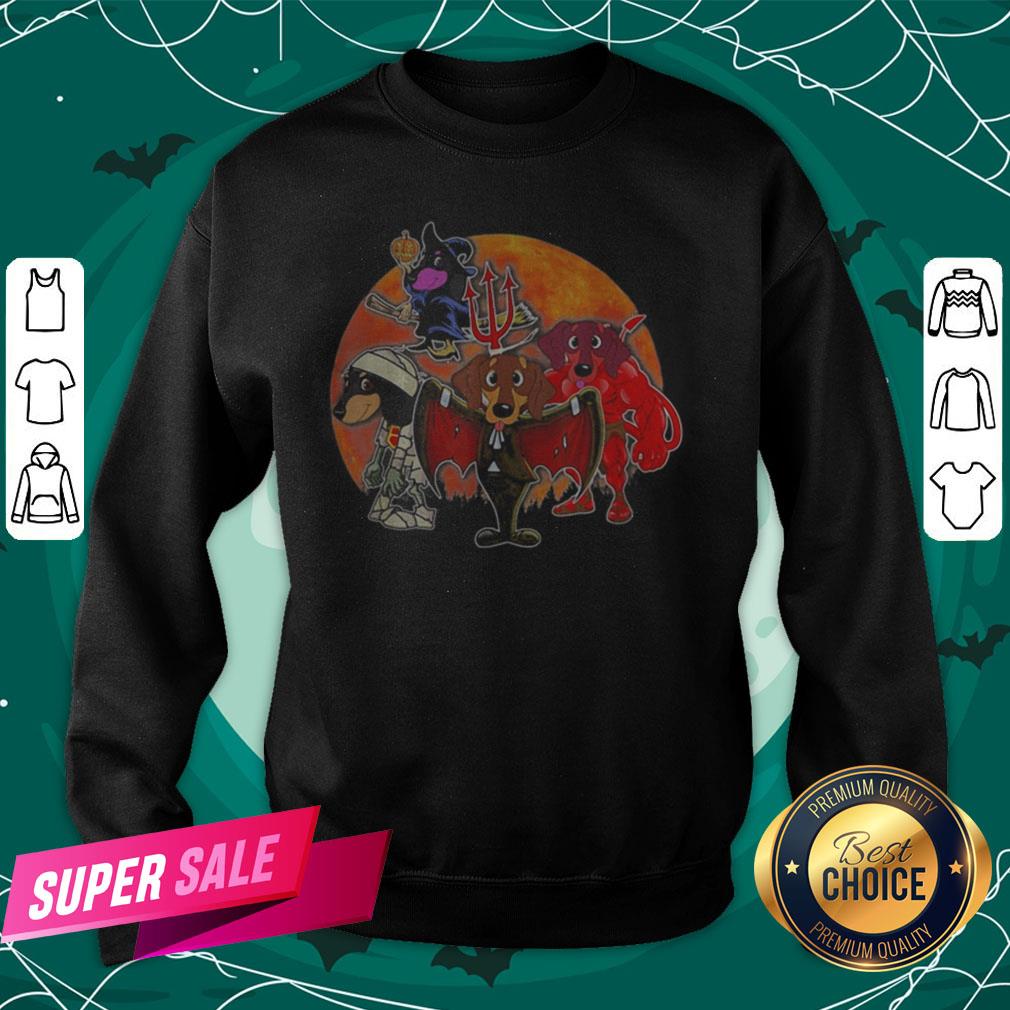 Dachshund Dog Witch Demon Mummy Halloween Horror Costume Shirt