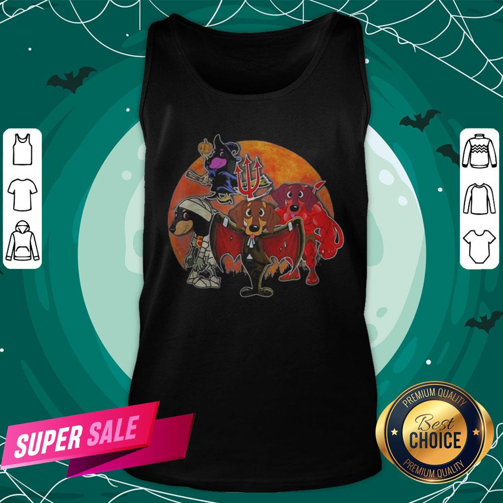 Dachshund Dog Witch Demon Mummy Halloween Horror Costume Shirt