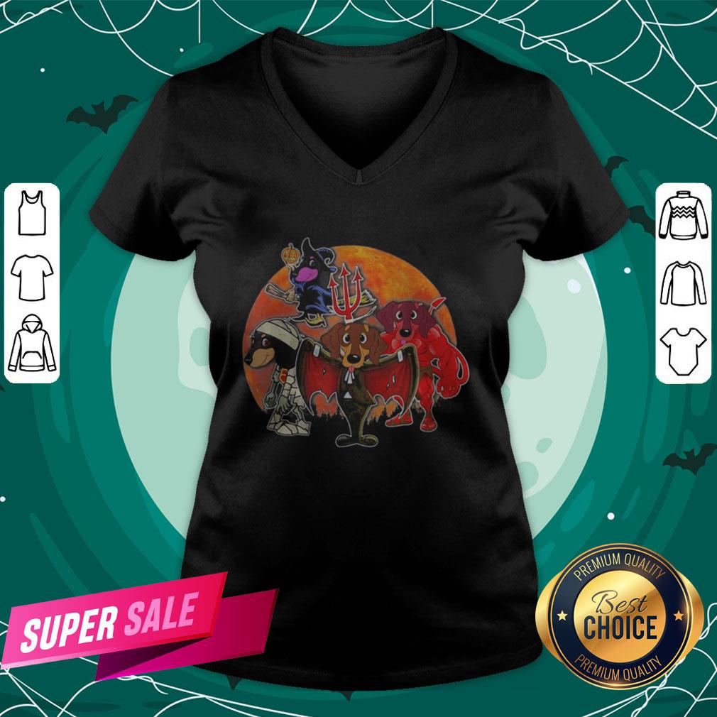 Dachshund Dog Witch Demon Mummy Halloween Horror Costume Shirt
