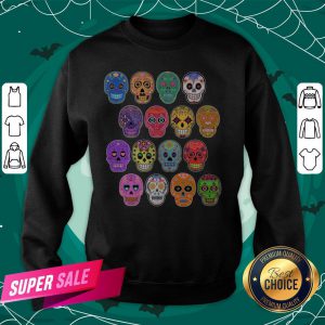 Dia De Los Muertos Day Dead Sugar Skull Colorful Sweatshirt