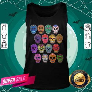 Dia De Los Muertos Day Dead Sugar Skull Colorful Tank Top