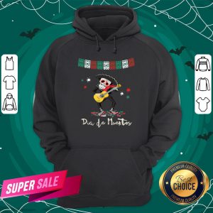 Dia De Muertos Day Of The Dead Mariachi Guitar Player Skeleton Hoodie