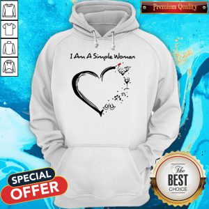 I Am A Simple Woman Chicken Wine Dog Paw And Flip Flop Hoodie