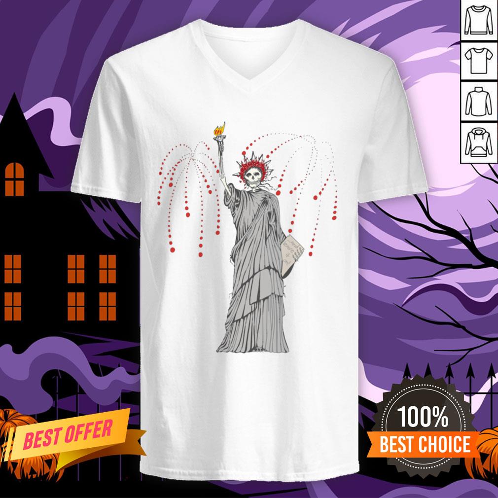 Liberty Is Dead Dia De Muertos In Mexican Holiday Shirt Liberty Is Dead Dia De Muertos In Mexican Holiday V-neck
