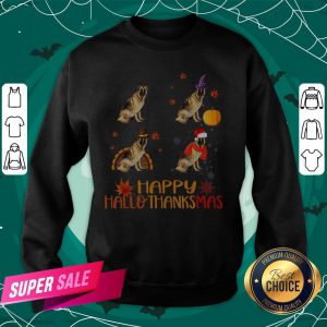 Nice German Shepherd Happy Hallothanksmas Sweatshirt