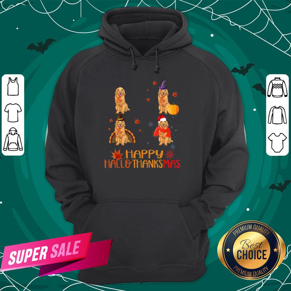 Nice Golden Retriever Happy Hallothanksmas Shirt Nice Golden Retriever Happy Hallothanksmas Hoodie