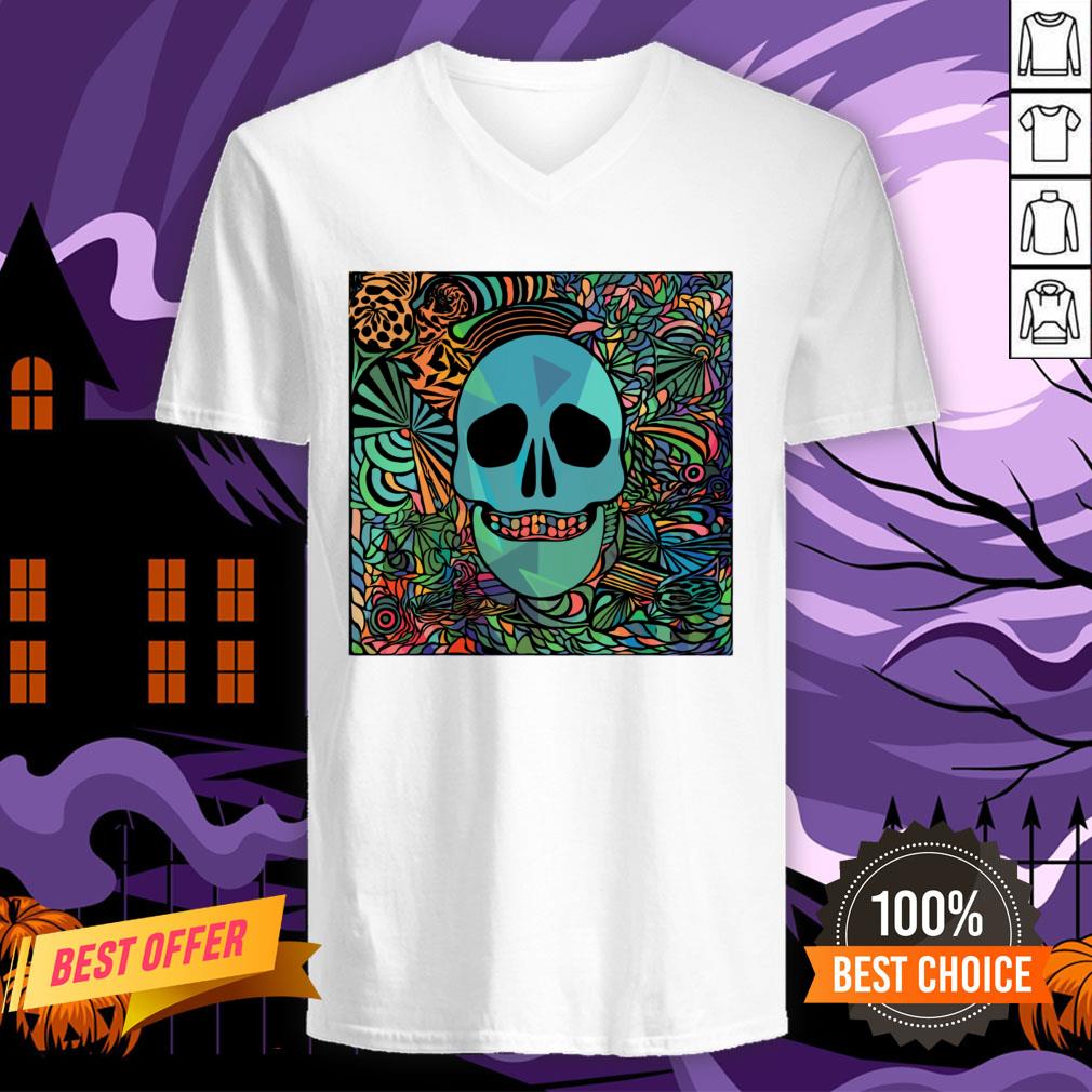 Nice Sugar Skulls Day Of The Dead Nola Colors Shirt Nice Sugar Skulls Day Of The Dead Nola Colors V-neck
