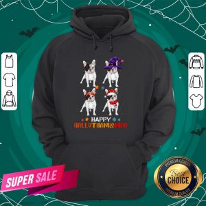 Pretty French Bulldog Retriever Happy Hallothanksmas Hoodie