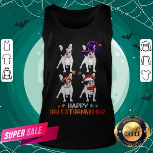 Pretty French Bulldog Retriever Happy Hallothanksmas Tank Top