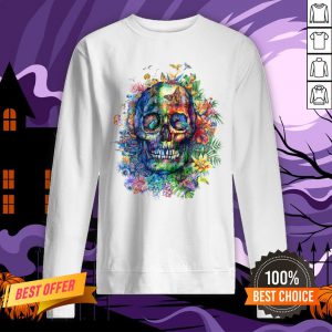 Sugar Skull Colorful Day Of The Dead Dia De Muertos Sweatshirt