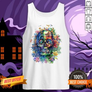 Sugar Skull Colorful Day Of The Dead Dia De Muertos Tank Top
