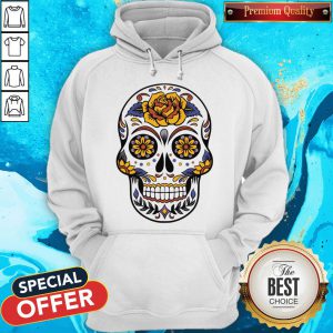 Sugar Skull Flower Day Of Dead Dia De Los Muertos Hoodie