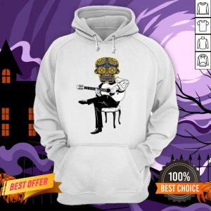 Sugar Skull Playing Guitar Day Of The Dead Hoodie
