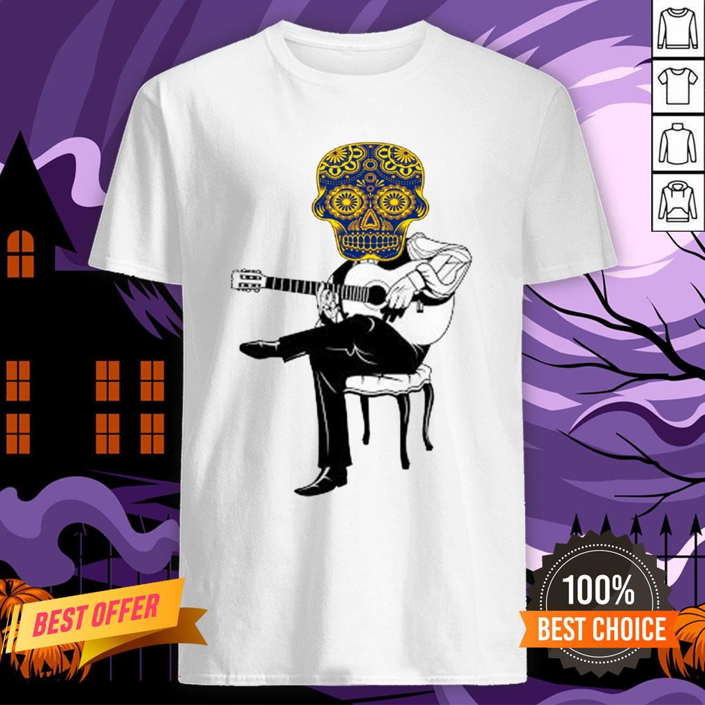 Sugar Skull Playing Guitar Day Of The Dead Shirt Sugar Skull Playing Guitar Day Of The Dead Shirt