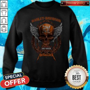 Top Skull Motor Harley Davidson Cycles Metallica Sweatshirt