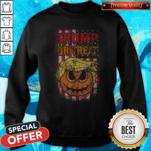 Top Trump Or Treat American Flag Halloween Sweatshirt