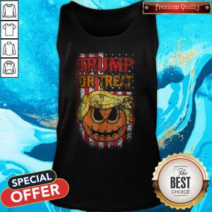 Top Trump Or Treat American Flag Halloween Tank Top