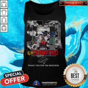 50 Corey Crawford Chicago Blackhawks 2005 06 2007 2020 Thank You For The Memories Signature Tank Top - Design By Togethertee.com