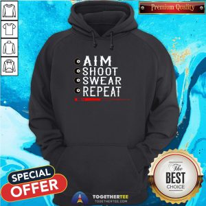 Awesome Aim Shoot Swear Repeat Billiards Christmas Gift Hoodie - Design By Togethertee.com