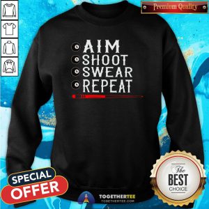 Awesome Aim Shoot Swear Repeat Billiards Christmas Gift Sweatshirt - Design By Togethertee.com
