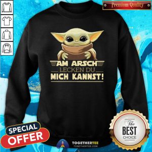 Cute Baby Yoda Am Arsch Lecken Du Mich Kannst Sweatshirt - Design By Togethertee.com