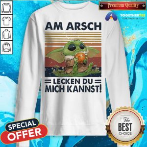 Cute Baby Yoda Am Arsch Lecken Du Mich Kannst Vintage Hemd Sweatshirt - Design By Togethertee.com