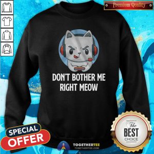 Cute Don’t Bother Me Righ Meow Sweatshirt - Design By Togethertee.com