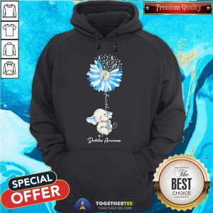 Cute Elephant Diabetes Awareness Hoodie