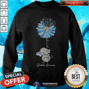 Cute Elephant Diabetes Awareness Sweatshirt