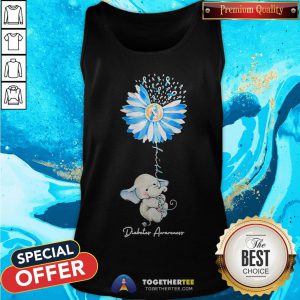 Cute Elephant Diabetes Awareness Tank Top