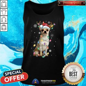 Cute Graphic Chihuahua Xmas Lights 2020 Tank Top - Design By Togethertee.com