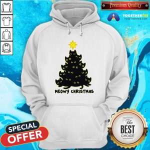 Cute Meowy Christmas Black Cat Hoodie - Design By Togethertee.com