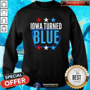 Cute Michigan Turned Blue Democrats Won The Election For Biden Stars Sweatshirt - Design By Togethertee.com