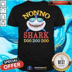 Cute Nonno Shark Doo Doo Doo Vintage Fathers Day Shirt - Design By Togethertee.com