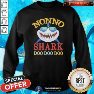 Cute Nonno Shark Doo Doo Doo Vintage Fathers Day Sweatshirt - Design By Togethertee.com