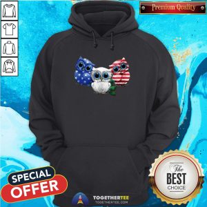 Cute Owls American Flag Hoodie - Design By Togethertee.com