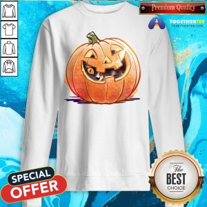 Cute Pumpkin Spice Kitty Cat Halloween Sweatshirt