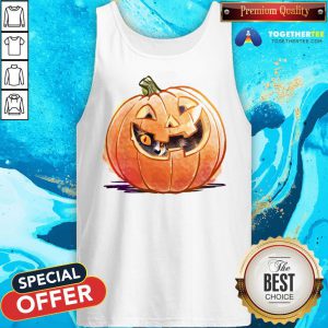 Cute Pumpkin Spice Kitty Cat Halloween Tank Top