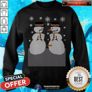 Cute Snowman Nose Thief Ugly Christmas Sweatshirt - Design By Togethertee.com