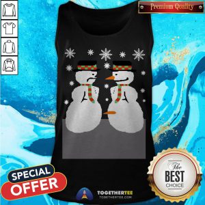 Cute Snowman Nose Thief Ugly Christmas Tank Top - Design By Togethertee.com