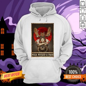 Funny Girl Animals Wild Wicked And Free Hoodie