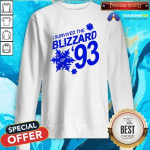 Funny I Survived The Blizzard Of 93 Sweatshirt - Design By Togethertee.com